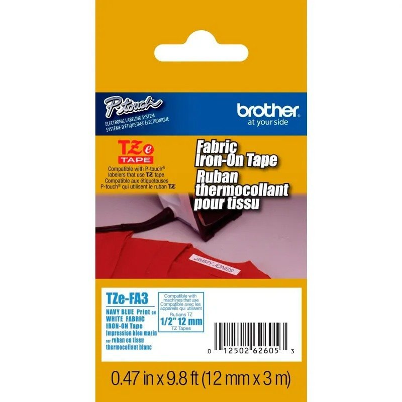 FITA ROTULA TZFA3 12MM 3M TEC PRETO/BRANCO BROTHER Ellos Papelaria