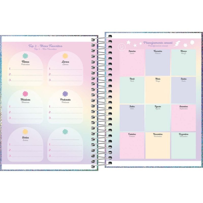 AGENDA ESPIRAL GLOW M4 TILIBRA Ellos Papelaria