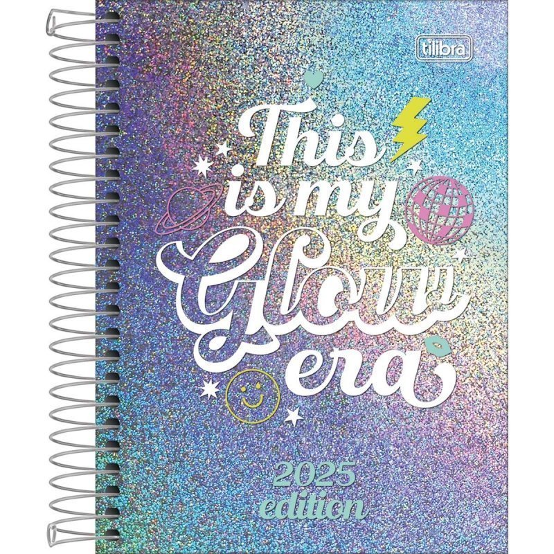 AGENDA ESPIRAL GLOW M4 TILIBRA Ellos Papelaria