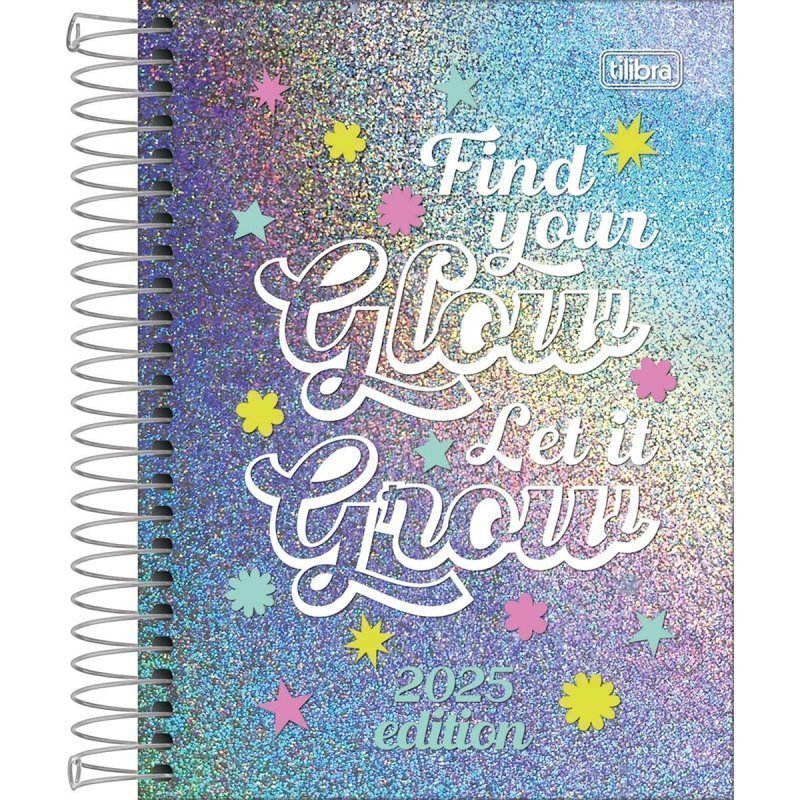 AGENDA ESPIRAL GLOW M4 TILIBRA Ellos Papelaria