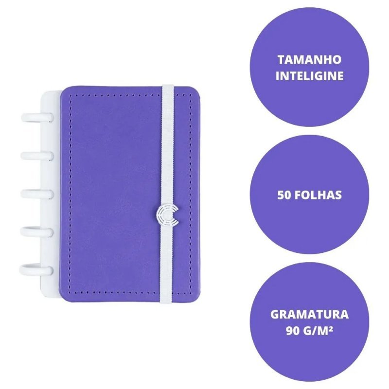 CADERNO INTELIGENTE INTENSE PURPLE INTELIGINE  Ellos Papelaria