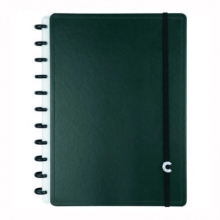 CADERNO INTELIGENTE DARK GREEN GRANDE  Ellos Papelaria