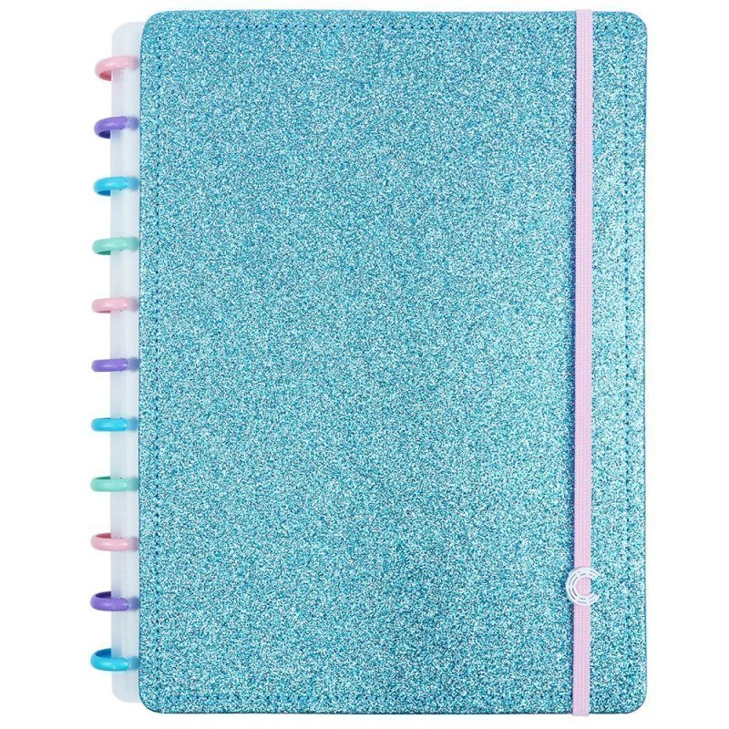  CADERNO INTELIGENTE LETS GLITTER OCEAN GRANDE Ellos Papelaria