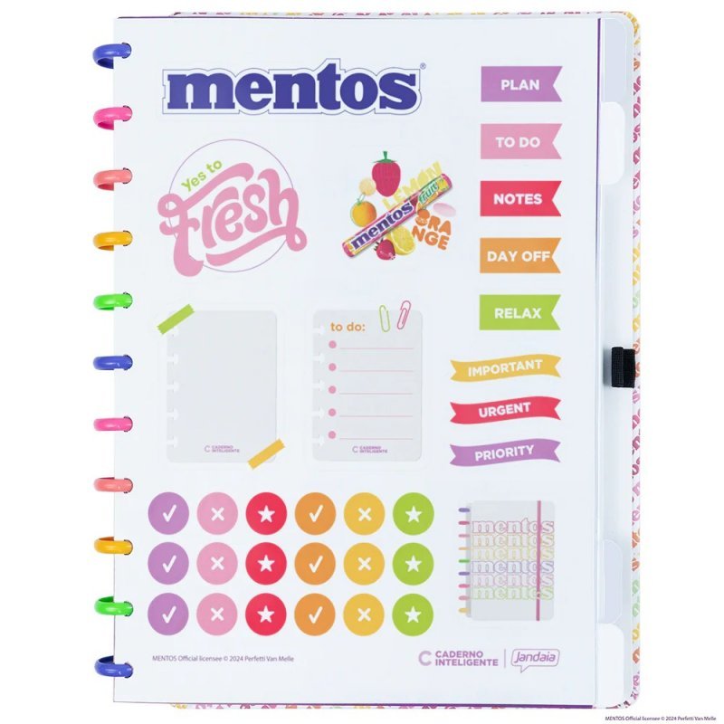 CADERNO INTELIGENTE MENTOS A5  Ellos Papelaria