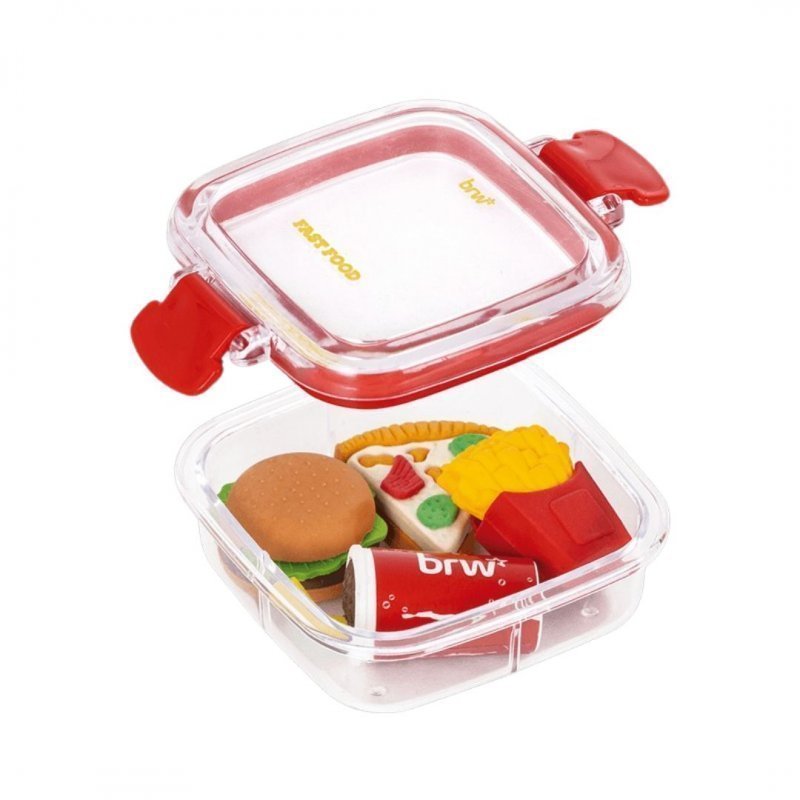 BORRACHA MINI FAST FOOD DISPLAY C/ 4UN BRW Ellos Papelaria