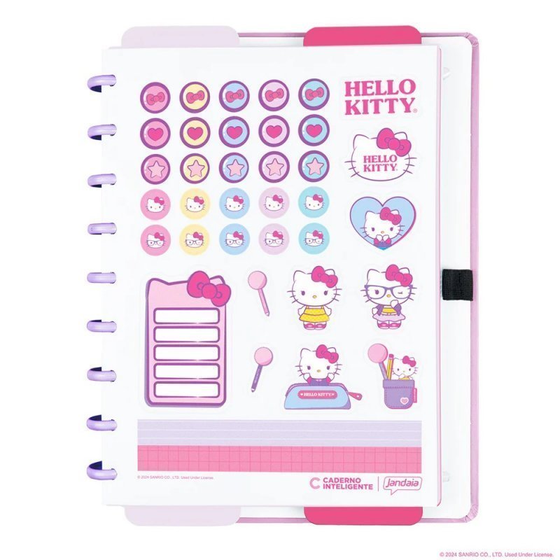 CADERNO INTELIGENTE HELLO KITTY A5  Ellos Papelaria