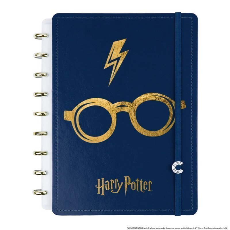 CADERNO INTELIGENTE BY HARRY POTTER AZUL A5  Ellos Papelaria