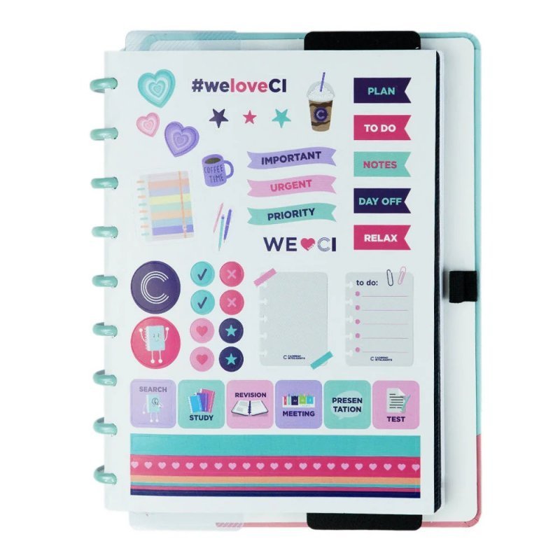 CADERNO INTELIGENTE ACQUA GLAM GRANDE  Ellos Papelaria