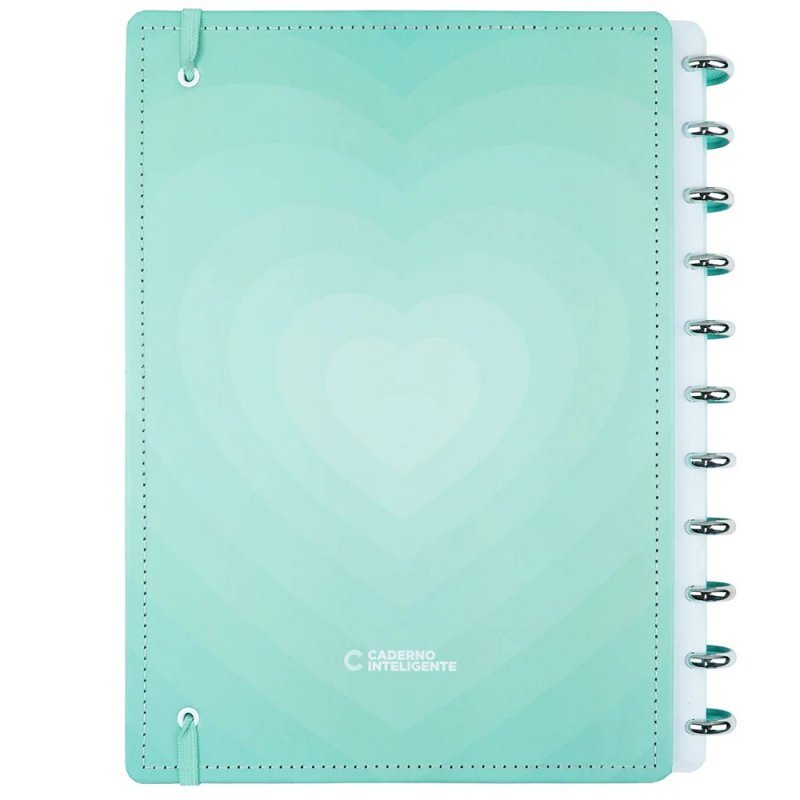 CADERNO INTELIGENTE TURQUOISE LOVE GRANDE  Ellos Papelaria