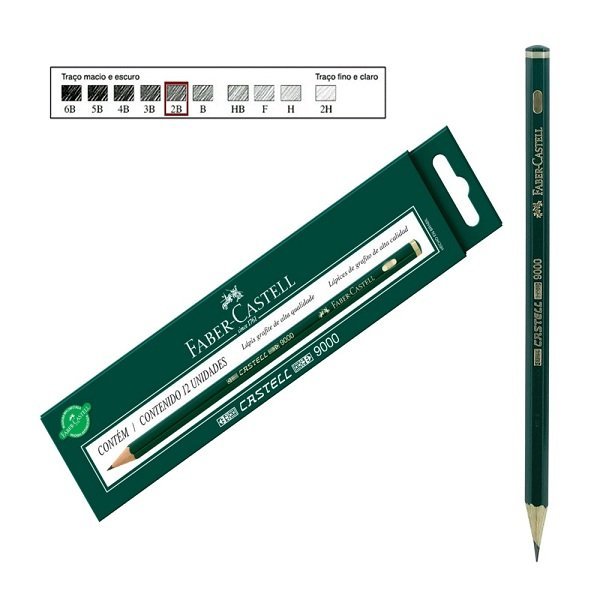 LAPIS 9000 2B FABER CASTELL Ellos Papelaria