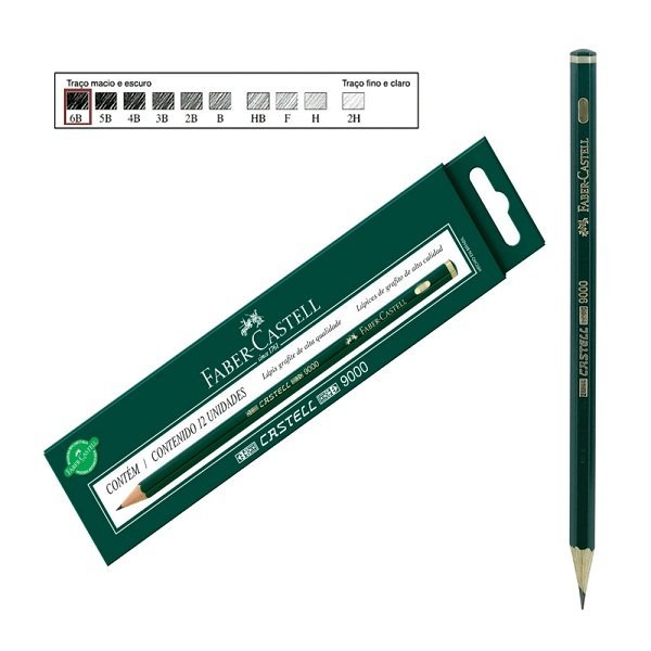 LAPIS 9000 6B FABER CASTELL Ellos Papelaria