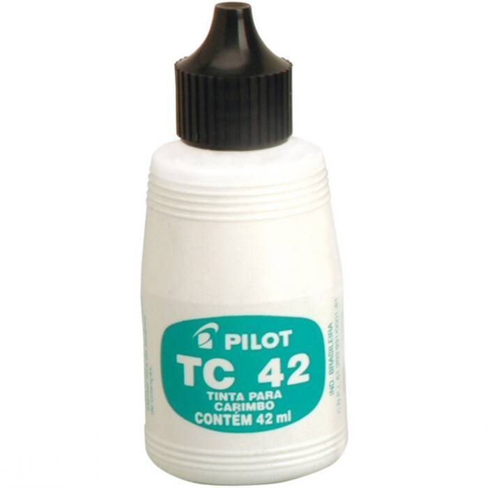 TINTA CARIMBO 42ML PRETA PILOT Ellos Papelaria