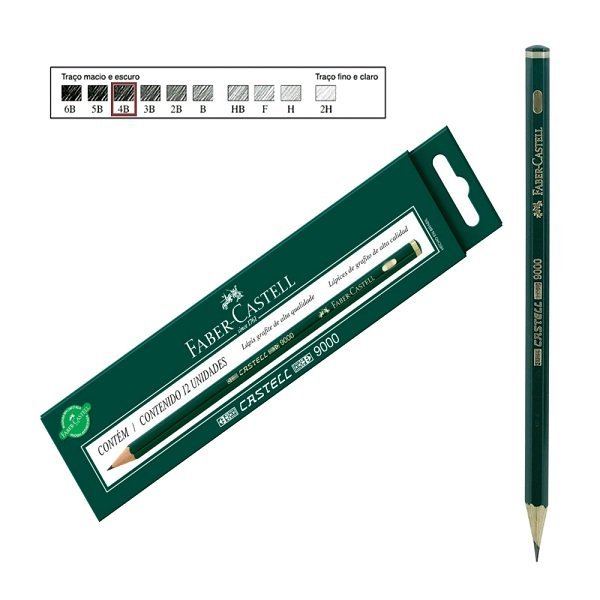 LAPIS 9000 4B FABER CASTELL Ellos Papelaria