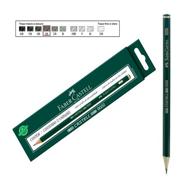 LAPIS 9000 3B FABER CASTELL Ellos Papelaria